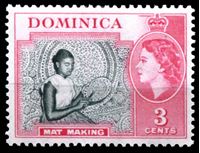 Image de Доминика 1954-62 гг. Gb# 144 • 3c. Вышивание • XF ( кат.- £4 )