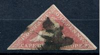 Изображение Мыс Доброй Надежды 1858 г. Gb# 5a • 1 d. "Надежда". розово-красная • Used F ( кат.- £250 )
