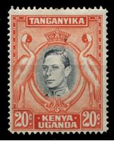 Изображение Кения, Уганда и Танганьика 1938-54 гг. Gb# 139a • 20c. Георг VI. Королевские цапли • MNH OG VF ( кат.- £55 )
