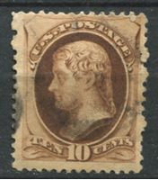 Изображение США 1879г. SC# 187 • 10 c. Томас Джеферсон • Used VF ( кат.- $45 )