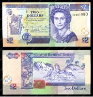 Изображение Белиз 2002г. P# 60b • 2 доллара • UNC пресс