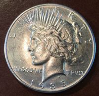 Изображение США 1935 г. • KM# 150 • "мир" (серебро) • регулярный выпуск • BU