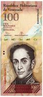 Изображение Венесуэла 2015 г. • 100 боливаров • UNC пресс
