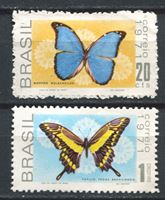 Bild von Бразилия 1970г. SC# 1185-6 • Бабочки • MNH OG VF / полн. серия ( кат.- $10 )