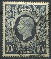 Изображение Великобритания 1939-48 гг. Gb# 478 • 10sh. Георг VI • Used VF ( кат.- £22 )