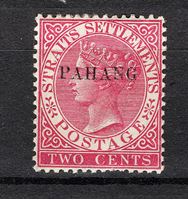 Изображение Малайя • Паханг 1889 г. Gb# 4 • Надпечатка • MLH OG F+ ( кат.- £23 )