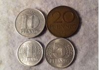 Изображение ГДР 1965 - 1977 гг. • 4 монеты • VF-XF