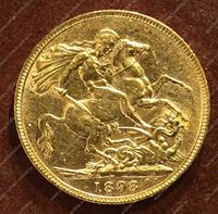 Изображение Великобритания 1898г. KM# 785 • соверен / золото 917 - 7.99 гр. • BU