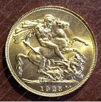 Bild von Великобритания 1925г. KM# 820 • соверен • золото 917 - 7.99 гр. • MS BU GEM!!