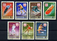 Изображение Монголия 1975 г. SC# 873-9 • Олимпиада-76 Инсбрук • Used(ФГ) VF • полн. серия