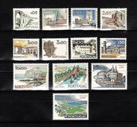 Изображение Португалия 1927-1973 гг. SC# 1123-1134 • Достопримечательности Португалии • MLH OG VF+ / полн. серия ( кат.- $15 )