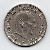 Изображение Дания 1969г. • 1 крона, Король Фредерик IX • VF