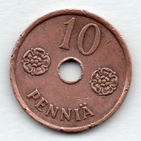 Изображение Финляндия 1942г. • 10 пенни • VF+
