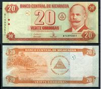 Изображение Никарагуа 2006 г. P# 197 • 20 кордоб • UNC пресс
