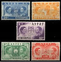 Изображение Эфиопия 1949 г. SC# 297-301 • 8 лет освобождения от Италии • MNH OG XF • полн. серия ( кат.- $16 )