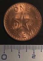Изображение Гана 1967 г. • KM# 13 • 1 песева • там-тамы • MS BU люкс!