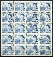 Bild von Канада 1967-72 гг. SC# 458b • 5 центов. Стандарт, блок 20 марок • Used XF ( кат.- $20 )