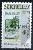 Изображение Сейшелы 1980г. • 2.25 rp. Новые деньги. надп. "Specimen" • MNH OG XF / образец