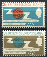 Image de Британские Соломоновы о-ва 1965г. Gb# 127-8 • 100 лет ВТС(ITU) • MNH OG XF / полн. серия