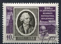 Изображение СССР 1957г. Сол# 2000 • Леонард Эйлер • Used(ФГ) XF
