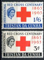 Изображение Тристан да Кунья 1964г. Gb# 69-70 • Красный крест • MNH OG XF / полн. серия