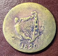 Picture of Ирландия 1820 г. • пол пенни • токен Георг IV • F+