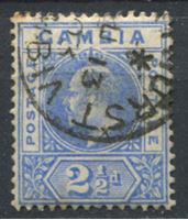 Изображение Гамбия 1902 г. Gb# 48 • 2 1/2d. Эдуард VII стандарт. • Used VF ( кат.- £20 )
