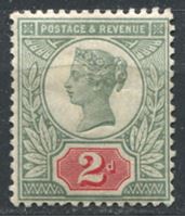 Изображение Великобритания 1887-92 гг. Gb# 200 • 2d.. Королева Виктория. • MH OG VF ( кат.- £34 )