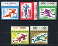 Picture of СССР 1980г. Сол# 5039-43 • Олимпиада-80, Москва, легкая атлетика • MNH OG Люкс • полн. серия