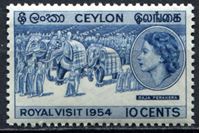 Bild von Цейлон 1954г. Gb# 434 • 10c. • Королевский визит • MNH OG XF