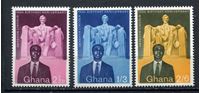 Изображение Гана 1959г. Gb# 202-6 • 150 лет со дня рождения Авраама Линкольна • MNH OG XF / полн. серия