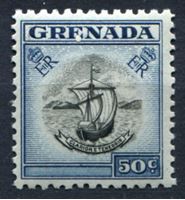 Image de Гренада 1953-59 гг. Gb# 202 • Елизавета II основной выпуск • 50c. Каравелла Колумба • MNH OG XF ( кат.- £6 )