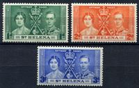 Изображение Святой Елены о-в 1937г. Gb# 128-30 • 1 - 3d. • Коронация Георга VI • MLH OG XF / полн. серия