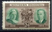 Изображение Южная Родезия 1950г. Gb# 70 • 2d. 60 лет колонии • MNH OG XF