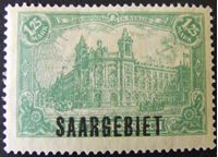 Изображение Саар 1920 г. Mi# 41 • Надпечатка Saargebiet на 1,25 марке немецкого Рейха • MLH OG XF ( кат.- €4 )