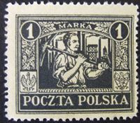 Изображение Польша • Восточная Верхняя Силезия 1922 г. Mi# 7 • 1 м • Горнорабочий • Mint NG VF ( кат.- €10 )