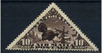 Изображение Тува 1934 г. Сол# 51 • 10 коп. тетерев • авиапочта • Mint NG XF