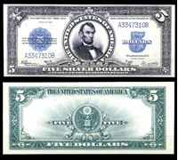 Picture of США 1923 г. P# 343 • 5 долларов. Авраам Линкольн • регулярный выпуск • копия • UNC пресс