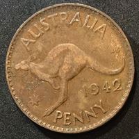 Picture of Австралия 1942 г. • KM# 36 • 1 пенни • кенгуру. Георг VI • XF+ ( кат.- $10,00 )