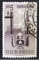 Image de Венесуэла 1951 г. Mi# 708 • Авиапочта. Герб г. Цулия • Used VF+ ( кат.- €3,5 )