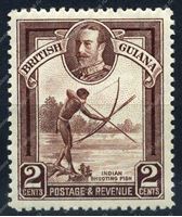 Изображение Британская Гвиана 1934-51 гг. Gb# 289 • 2c. рыбалка с луком • MH OG XF