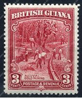 Изображение Британская Гвиана 1934-51 гг. Gb# 290 • 3c. Добыча золота • MNH OG XF