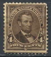 Image de США 1895г. SC# 269 • 4 c. Авраам Линкольн • стандарт • Mint NG VG ( кат.- $45 )
