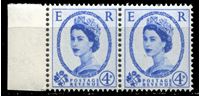 Изображение Великобритания 1958-65 гг. Gb# 576 • 4d. Елизавета II • стандарт • MNH OG XF+ / пара