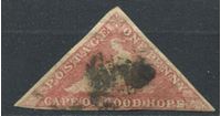 Bild von Мыс Доброй Надежды 1858г. Gb# 5a • 1 d. "Надежда". розово-красная • Used VF ( кат.- £250 )