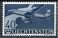 Image de Лихтенштейн 1960г. Mi# 392 • 40rp. Пассажирский самолет • авиапочта • MNH OG XF ( кат.- €5,5 )