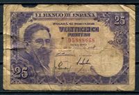 Picture of Испания 1954 г. P# 147 • 25 песет • Исаак Альбенис • регулярный выпуск • VG-