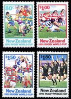 Bild von Новая Зеландия 1991 г. SC# 1054-7 • Регби, Чемпионат мира 1991 • MNH OG XF • полн. серия ( кат.- $8 )