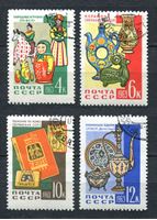 Picture of СССР 1963г. Сол# 2817-20 • Декоративно-прикладное искусство • Used(ФГ) VF / полн. серия