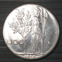 Изображение 1978 г. • KM# 96.1 • 100 лир • регулярный выпуск • MS BU
